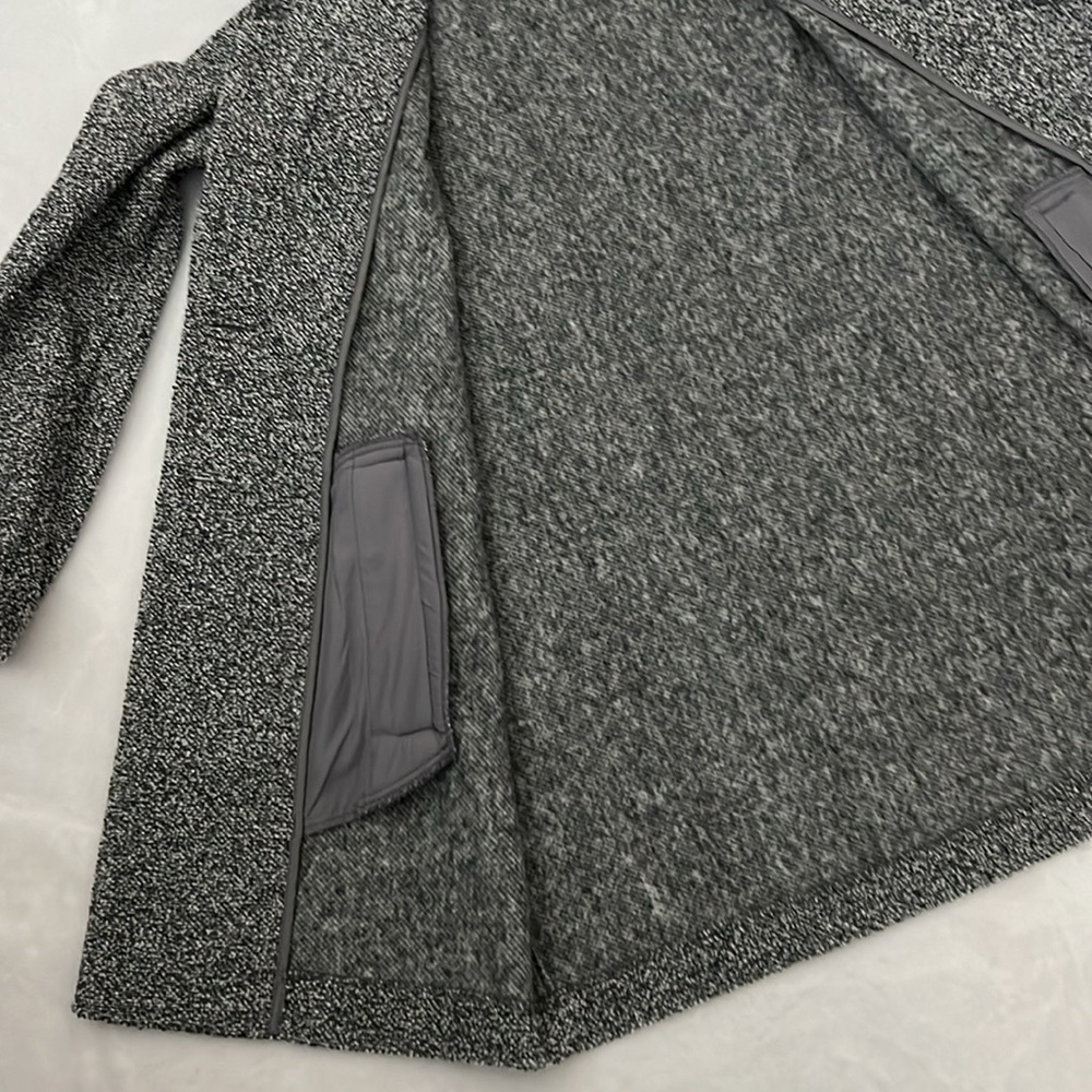 Old Navy Gray & White Relaxed Textured Button-Front Coat Size Small - Picture 8 of 12